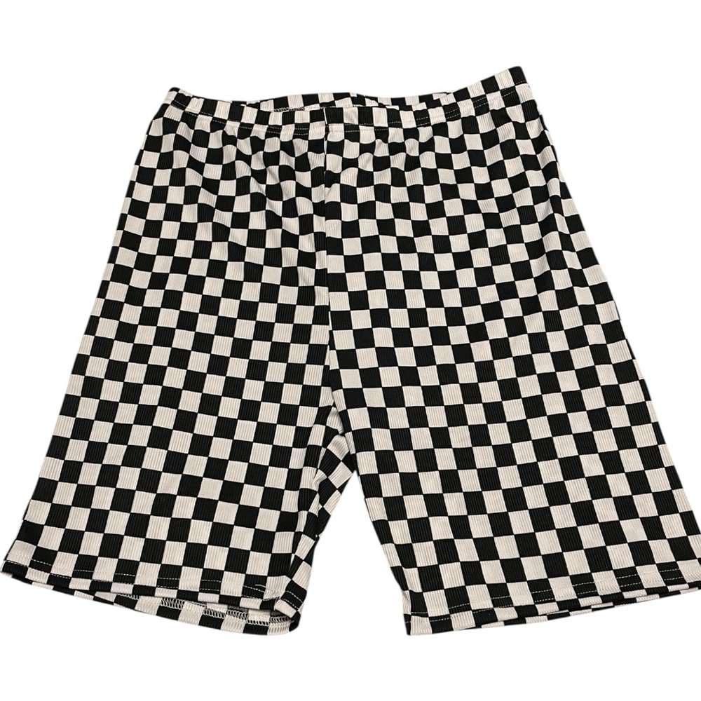 Checkered bike shorts